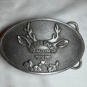 Vintage Buck Snort Saloon Sphinx Park Colorado Belt Buckle‎ Bergamot USA